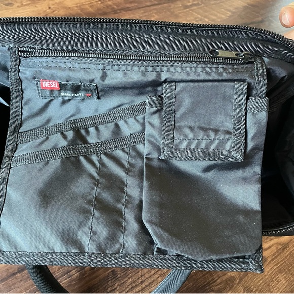 VTG DIESEL East West Nylon Duffel Travel Bag Navy Blue *rare* - Picture 6 of 8